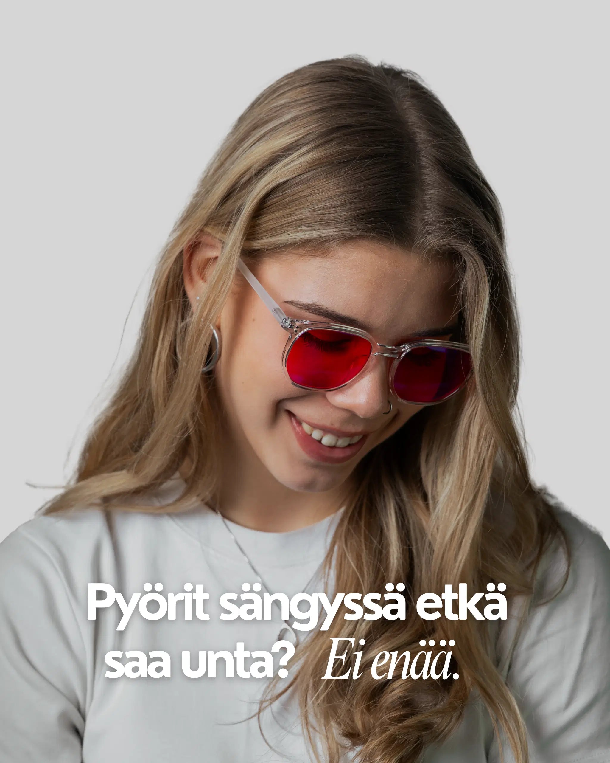 Nordic Clear+ punaiset yölasit apu uneen