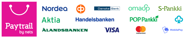 Paytrail-maksutavat – suomalaiset pankit, Visa, Mastercard ja MobilePay turvalliseen verkkomaksamiseen NordicRestin verkkokaupassa